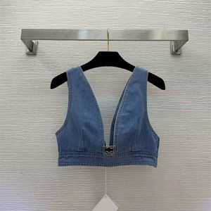 Womens summer sexy denim tank tops fashion designer blue bra camis women zipper tops motorcyle camis woman clother
