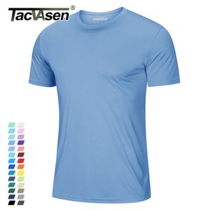 メンズTシャツTacvasen UPF 50ソフトサマーTシャツメンズアンチUVスキンサンプロテクションパフォーマンスシャツジムスポーツカジュアルフィッシングTシャツ230919