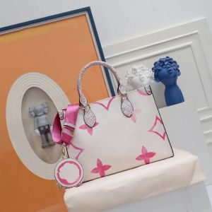 Högkvalitativ original handväska totes onthego väska med tyg lyxkvalitet blommor designer tote mamma väska och kvinnliga designers axel handväskor på språng