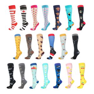 30 colors Compression Socks Men Women Sport Socks Nylon Sock for Running Hiking Travel Athletics Socks Anti Fatigue Pain Relief