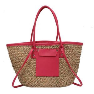 Shoulder Bags Summer Handmade Bags for Women Large Capacity Straw Bags Woven Basket Tote Top Handbags Lady Beach Hand bags01stylishyslbags