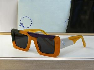 Rektangel orange/grå lins kvinnor män designer solglasögon nyanser uv400 glasögon med låda