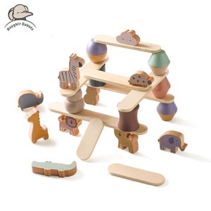 Intelligentiespeelgoed Montessori Houten Speelgoed Drukke Bordspellen Balancer Voor Kinderen Leren En Onderwijs Babyherinneringen Dierlijke Vorm Stapelspeelgoed 230919