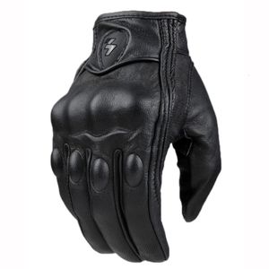 Fünf Finger Handschuhe Motorrad Handschuhe Männer Frauen Moto Leder Carbon Radfahren Winter Handschuhe Motorrad Motocross ATV Motor 230818