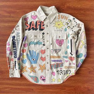 Designer Fashion Clothing Mens Shirts Tuff Crowd Button Collar Printing Jacket 2028