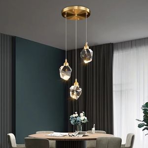 2023 Novo Teto Acrílico K9 Lustre Moderno LED Luzes Pingente de Cristal Para Sala de Jantar Luminárias Decoração de Cozinha Lustres de Teto