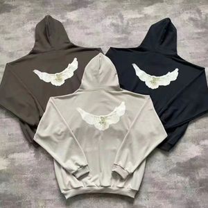 2023 Dove Fashion Hoodie hoodie Original kvalitet Klassisk västerländsk lyx hoodie trepartit Joint Name Peace Dove Printed Par Model