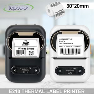 Printers Accessories Portable Mini Printer E210 Thermal Label Printer No Ink Printing Bluetooth Adhesive Sticker Labeling Machine for Phone Computer 230918