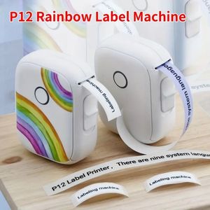 P12 Mini Thermal Label Machine For Organization, Portable Label Printer, With Adhesive Backing, Capable Of Printing Continuous Paper