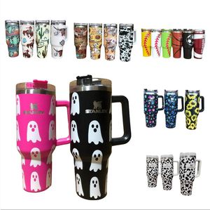 40oz Mugs Tumbler With Handle 20 Designs Cowboy Football Designs Insulated Tumblers Lids Straw Stainless Steel Coffee Termos Cup With logo