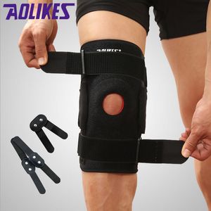 Elbow Knee Pads 1PCS Knee Brace with Polycentric Hinges Professional Sports Safety Knee Support Black Knee Pad Guard Protector Strap joelheira 230919