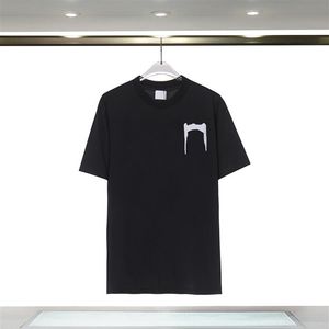 Abbigliamento estivo di alta qualità Seta Uomo Casual Hip Hop Taglio irregolare Cerniera T-shirt a maniche corte Nero Bianco Top tee342N