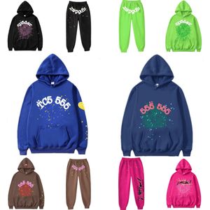 Spider Hoodie Man Sweatshirts Puff Print Sp5der Hoodie Women عالية الجودة من القماش الثقيل العنكبوت ويب Sweatshirtts Designer Spider Tracksuit Hoodie