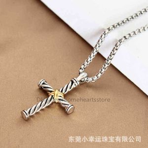 Sliver Necklaces Jewelry Necklace Cross Strings Men Accessories Women X Twisted High Quality Luxury Designer Thread Pendant Fashion Line Retro Wear Birthday Gift