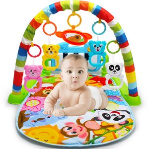 Baby Toy Baby Music Rack Play Mat Kid Rug Puzzle Carpet Piano Tangentbord Spädbarn Playmat Early Education Crawling Game Toy For Born Gift 230919