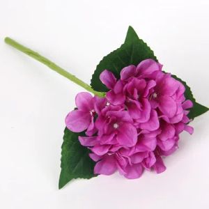 Pezzi di ortensia simulati di ortensia ramo singolo fiore di seta sposa sposa con fiore organizzare fiori Qualità ortensia