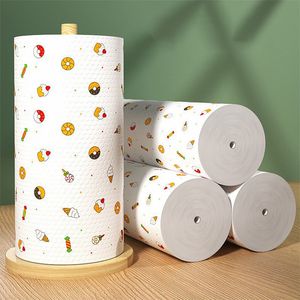 Cleaning Cloths Disposable Kitchen Paper Lazy Cloth Oversized Roll Thickened Non woven Fabric Household Dry and Wet Dual purpose Dishwashing 230919