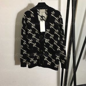 Women Sweater Designer Sweaters Women Cardigan Letter Jacquard Single Breasted Cashmere Knitted Jacket Black Knitwear Long Sleeved Fall Coat Designer Cardigan