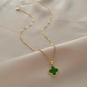 Luxury brand designer necklace for women fashionable new four-leaf clover necklace high-quality titanium steel 18k gold pendant necklace jewelry 003