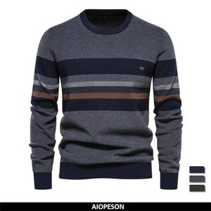 Men s tröjor 2023 Autumn and Winter Patchwork for Men High Quality Cotton Warm Pullover Casual Social tröja 230918