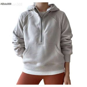 Ll mulheres yoga mergulho hoodies meio zíper moletom terno jaqueta senhoras ginásio superior activewear velo solto treino pullover3522