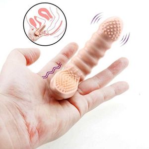 Sex Toy Massager Finger Vibration G-spot för par Menskvinnor Klitoris Stimulering Sexig förnödenheter Masturbators Vuxen Games 18