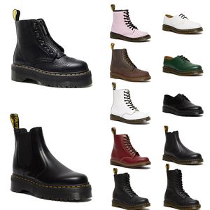 Doc Martens Airwair Platform Womens Ankle Martin Boot High Dr Martins 디자이너 여성 부츠 OG 1460 Jadon Smooth Leather Nappa Woman Booties Low Loafers Flats Shoes
