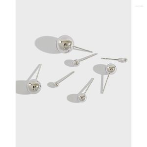 Серьги-гвоздики 2,5 мм-10 мм, стерлинговое серебро 925 пробы, глянцевый шарик для женщин, минималистичные бусины, пара, мужчины, ювелирные украшения для девочек