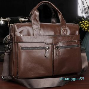 Duffel bags bagagem moda casual couro genuíno homens maleta comercial viagem de alta qualidade mensageiro/ombro/couro tote pacote