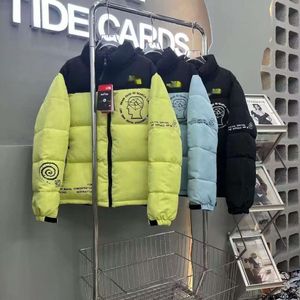 Q9b7 Parka da Uomo in Piumino Nuova Versione Americana del Piumino della Morte Cerebrale per Uomini e Donne Marchio Alla Moda Baldacchino Alto Addensato Impermeabile Antivento Coppia Pane