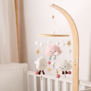 Móbiles # 1 PCS Bebê Chocalhos Berço Móbiles Brinquedo Cama Sino Caixa Musical 0-12 Mês Nuvens Algodão De Madeira Crianças Carruagem Brinquedo Acessórios 230919