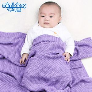 Battaniye kundak örgü doğumlu kundak sargısı süper yumuşak yürümeye başlayan çocuk bebek yatak yorgan yatak kanepe sepet arabası 230918