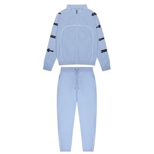 Trapstar agasalho bordado blusão masculino 3 cores quente duas peças conjunto solto jaquetas + calças jogging conjuntos de roupas esportivas
