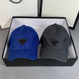 Bola bonés 2022 boné de beisebol azul escuro preto denim chapéu de sol moda designer homens tendência viseira casquette gorra chapéus ajustável snapbac328j