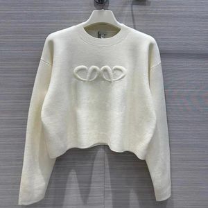 Tasarımcı Jumper Sweaters Kadınlar Örgü Sweater Giysileri Moda Külot Kadın Sonbahar Kış Giyim Bayanlar Beyaz Gevşek Uzun Kollu Zarif Günlük Üstler