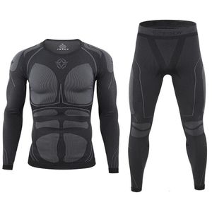 Men's Thermal Underwear Men Sport Thermal Underwear Suits Outdoor Cycling Compression Sportswear Quick Dry Breathable Clothes Fitness Running Tracksuits 230919