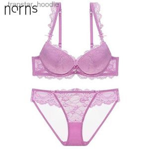 BHs Sets Norns Frauen Dessous Set Stickerei Dessous Blume sexy BH Porno Push Up Femme und Bralette transparent Y200708 L230919