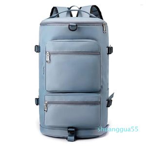 Duffel Bags Business Backpack Durável Nylon Viagem Sports Bag Leve Alta Capacidade com Zíper Cor Sólida Presentes de Feriado