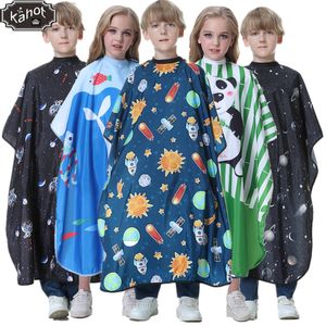 Autres soins capillaires Coupe de cheveux Salon de coiffure Cape pour enfants Style enfant Polyester Smock couverture imperméable shampooing coupe ménage robe tablier 230918