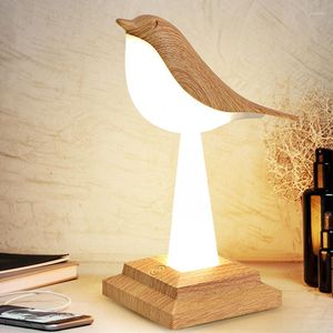 Night Lights 24 Color Creative Bird Car AAromatherapy Table Lamp Magpie Decorative Bedroom Bedside Remote Control Dimming Light