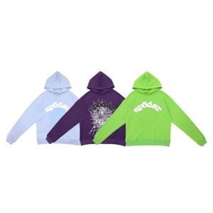 Tasarımcı Moda Giyim Erkek Sweatshirts Genç Thug Yıldızı Aynı SP5der 555555 Örümcek Mektubu Erkekler ve Kadınlar İçin Gevşek Kapşonlu Kazak Baskı