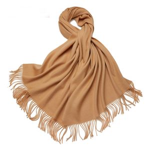 Halsdukar vinter 100% ull halsduk kvinnor vinter hösten ren ull sjal wrap femme långa kvinnliga cape damer ull pashmina halsduk 200-70 230818