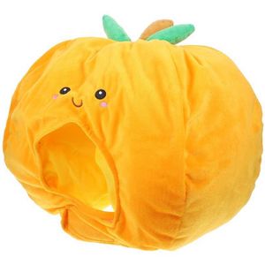 Orange Hood Hat Performance Props Halloween Costumes Adults Cartoon Headgear Toy Cosplay Plush 230920