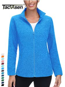 Kvinnorjackor Tacvasen Spring/Autumn Lightweight Fleece Jackets Womens Sports Warm Sweatshirts Thermal Casual Turtleneck Sweater Coats Tops 230919