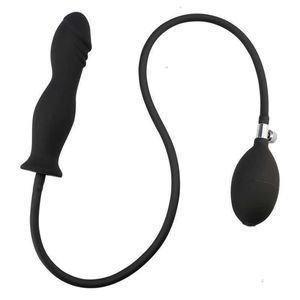 Sex Toy Massager Inflatable Anal Plug Expansion Butt with Pump Adult Products Silicone for Women Men Gay