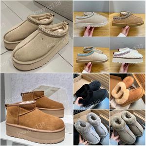 Mini Platform Boot Designer Autumn Winter Women Classics Tazz Woolen Slippers Fashion Luxury الحفاظ على حذاء Tasman Slippers أحذية في الهواء الطلق في الهواء الطلق حجم الحذاء 35-42