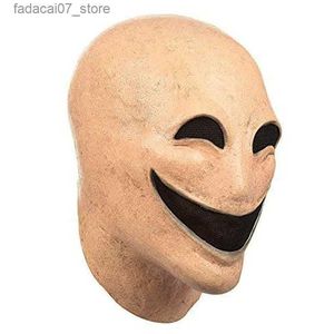 Diğer Etkinlik Partisi Malzemeleri Korku Gülümsemesi Yüz Adam Yok Adam Lateks Maskara Tam Kafa Terörü Yüzsüz Kılıç Cosplay Mask Uzaylı Kask Cadılar Bayramı Kostümleri Q230919