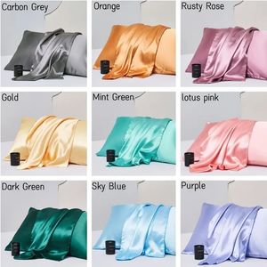 Cushion Decorative Pillow Bedsure Satin Pillowcase for Hair and Skin Queen Silk 2 Pack 20x30 Inches Cases Set of with Envel 230919