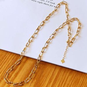 Nios anpassade justerbara stora äkta 18K Solid Real Gold Tjock Chain Necklace 18K Gold Thick Link U Shape Chain Necklace