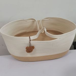 Baby Cribs Soft Cotton Rep Woven Changing Basket For Born Portable Nest Bed Coseeping Bassinet 230918